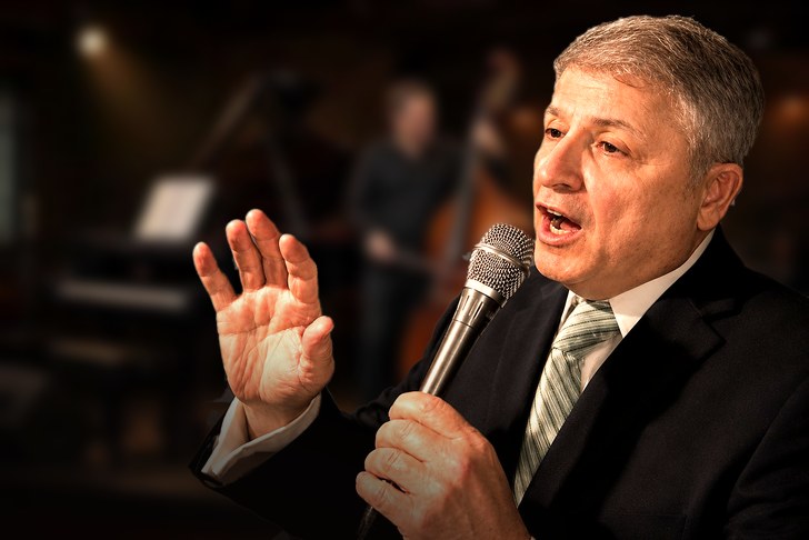Jack Petrotto singing on stage